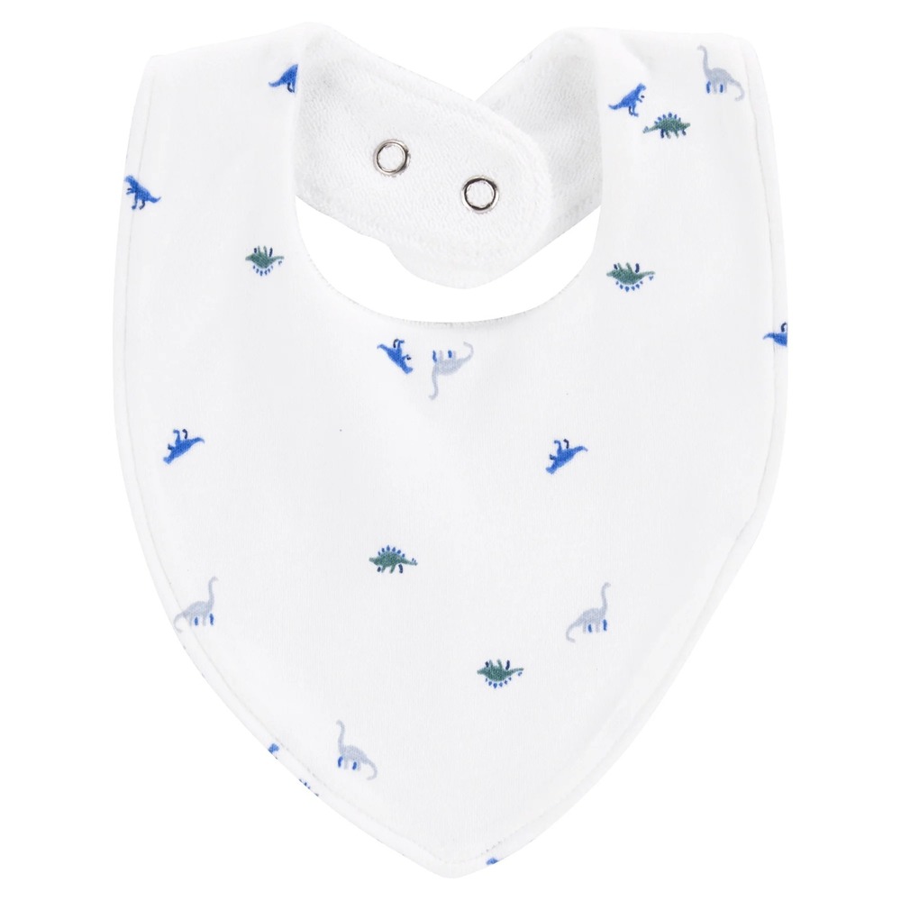 Carter's Child of Mine Baby Bandana Bibs Dinosaur 3-Pack‎ One Size Snap Closure - Picture 4 of 11